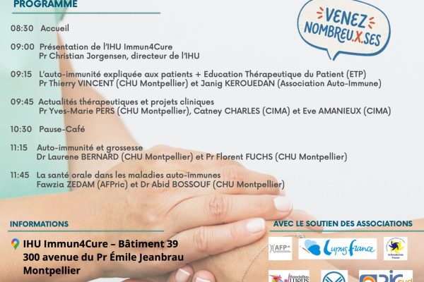 Rencontre autour de l'auto-immunité : Patient.e.s - l'IHU Immun4Cure